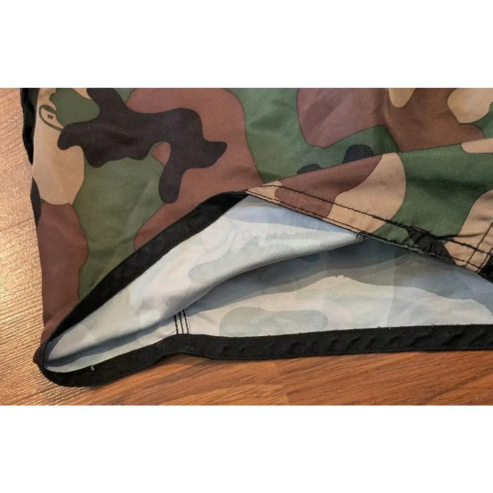 Vintage Y2K Quiksilver Camo Board Shorts Mens 33 Cargo Swim Trunks Surf 2000s